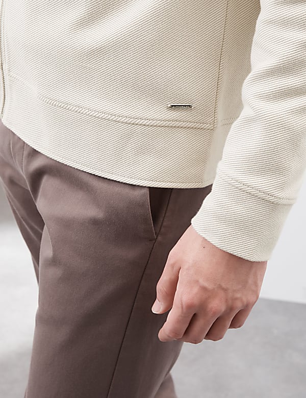 Cotton Rich Twill Textured Overshirt
