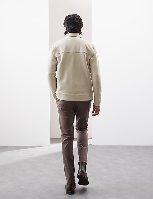 Cotton Rich Twill Textured Overshirt