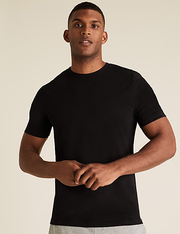 3pk Pure Cotton Crew Neck T-Shirts