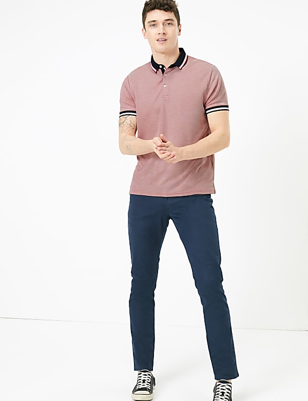 Modal Rich Tipped Polo Shirt