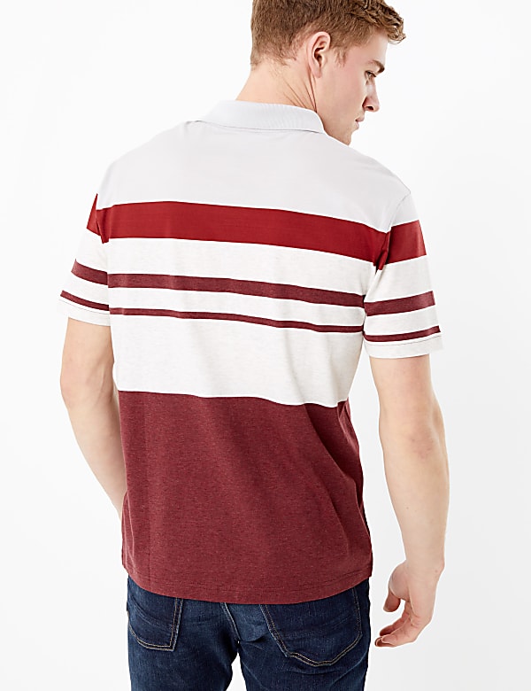 Cotton Striped Polo Shirt