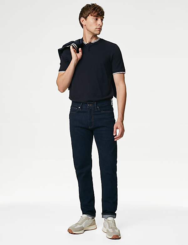 Pure Cotton Baseball Collar Polo