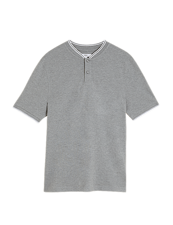 Pure Cotton Baseball Collar Polo