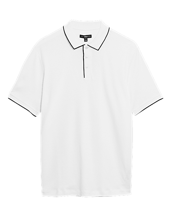 Pure Cotton Tipped Polo Shirt
