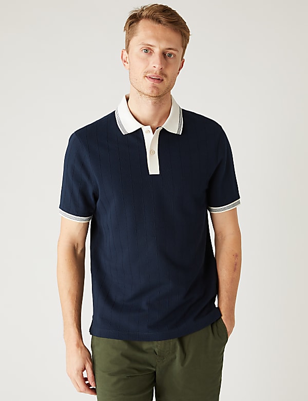 Cotton Rich Textured Polo Shirt