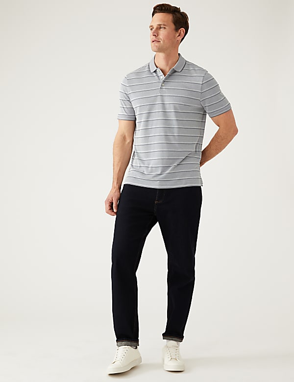 Modal Rich Striped Polo Shirt