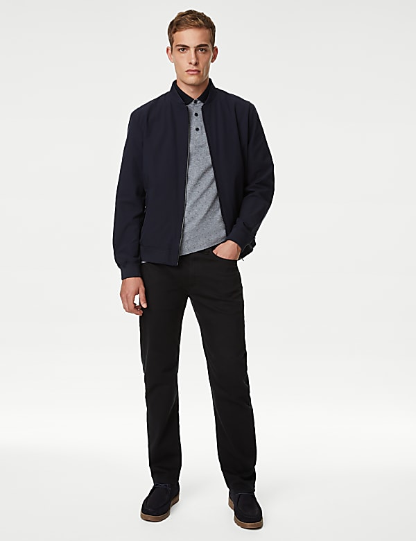Pure Cotton Jacquard Polo Shirt