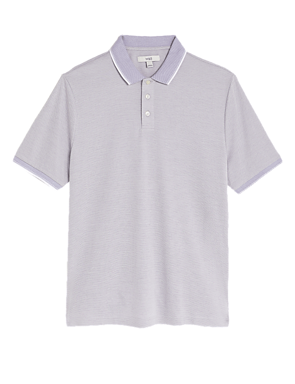 Modal Rich Tipped Collar Polo Shirt