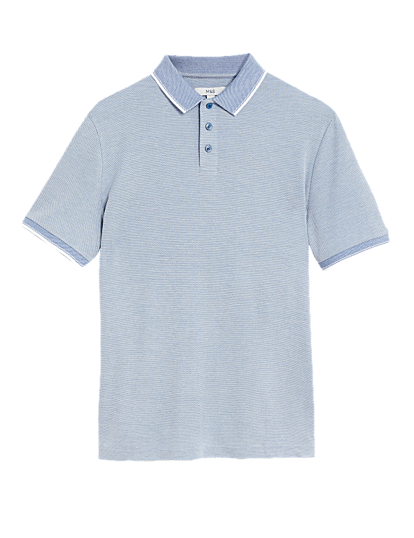 Modal Rich Tipped Collar Polo Shirt
