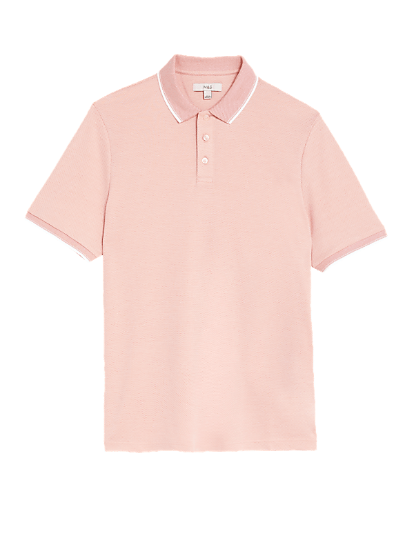 Modal Rich Tipped Collar Polo Shirt