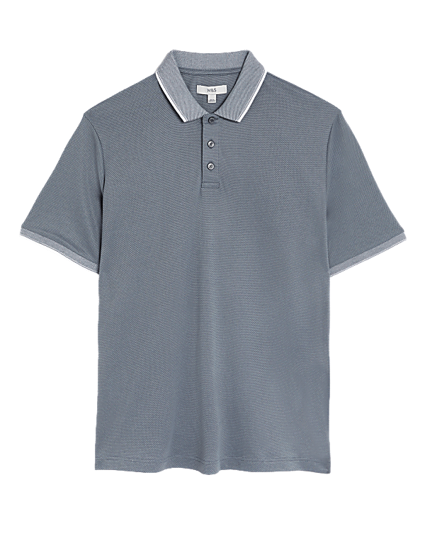 Modal Rich Tipped Collar Polo Shirt