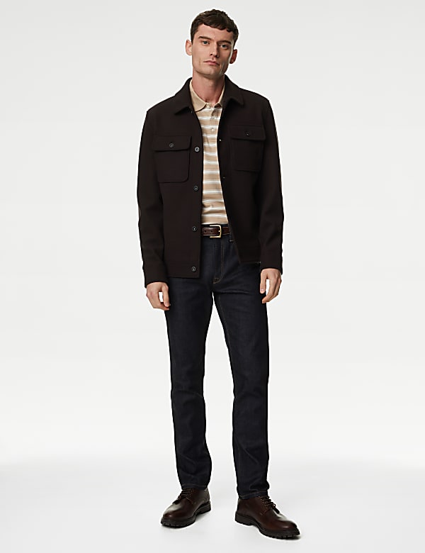 Pure Cotton Striped Polo Shirt - US