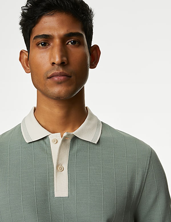 Cotton Rich Textured Polo Shirt