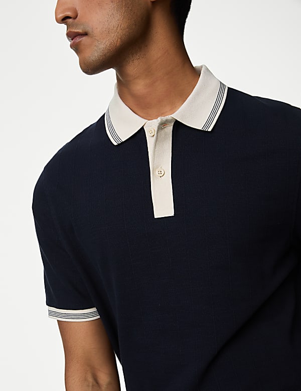 Cotton Rich Textured Polo Shirt