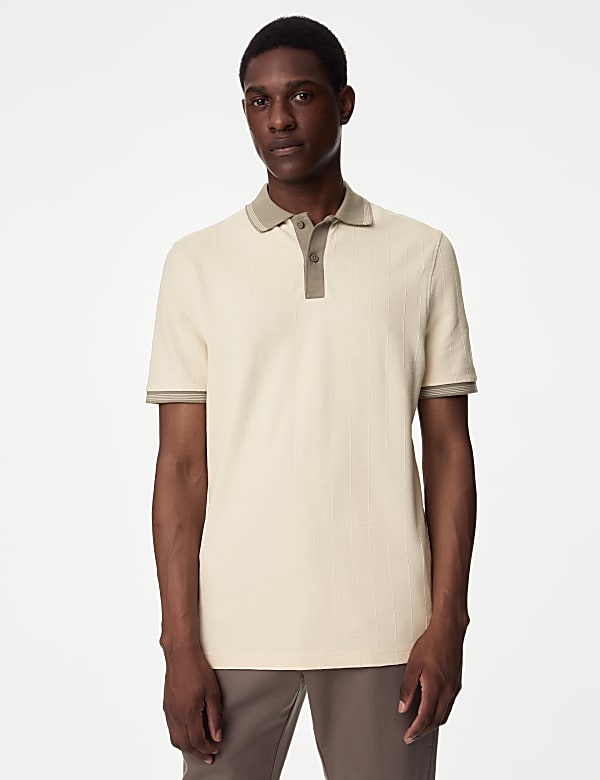 Cotton Rich Textured Polo Shirt