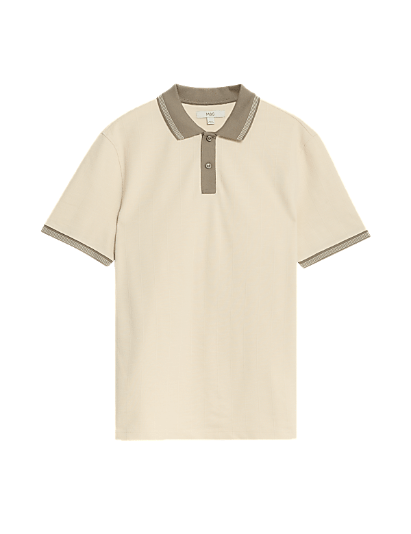Cotton Rich Textured Polo Shirt