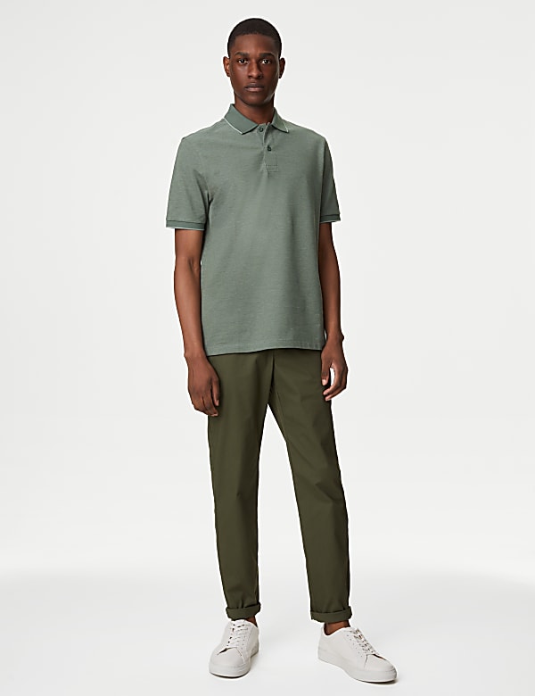Pure Cotton Tipped Pique Shirt
