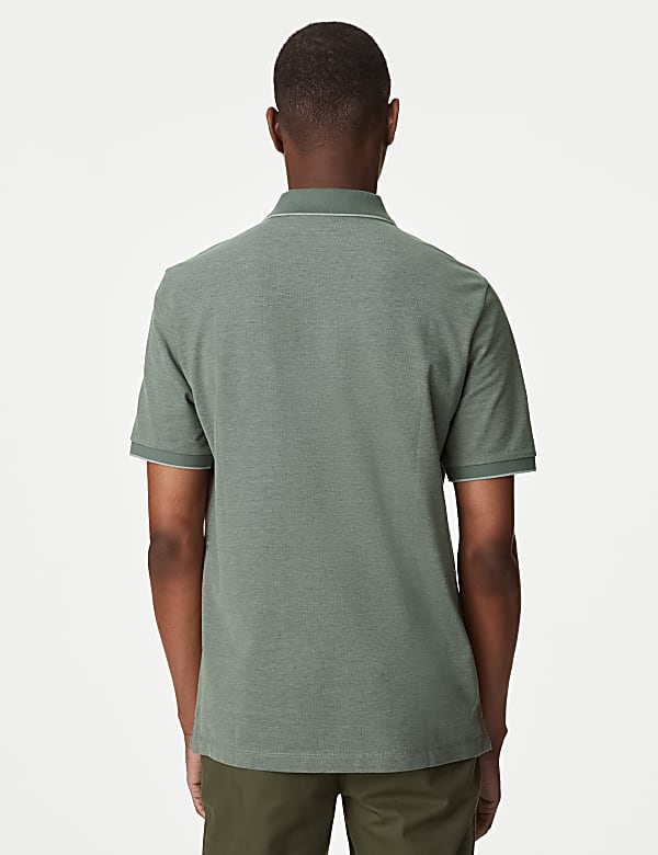Pure Cotton Tipped Pique Shirt