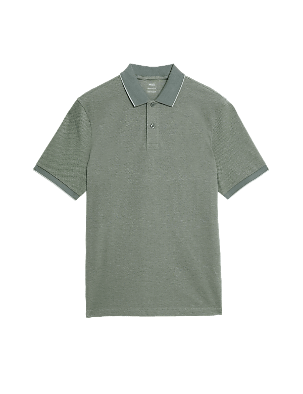 Pure Cotton Tipped Pique Shirt