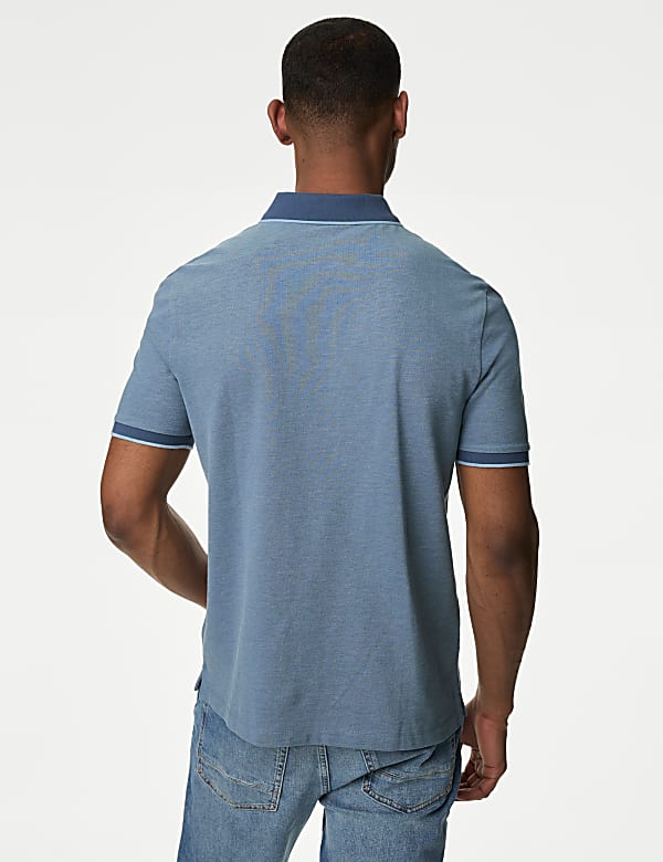 Pure Cotton Tipped Pique Shirt