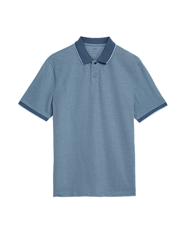 Pure Cotton Tipped Pique Shirt