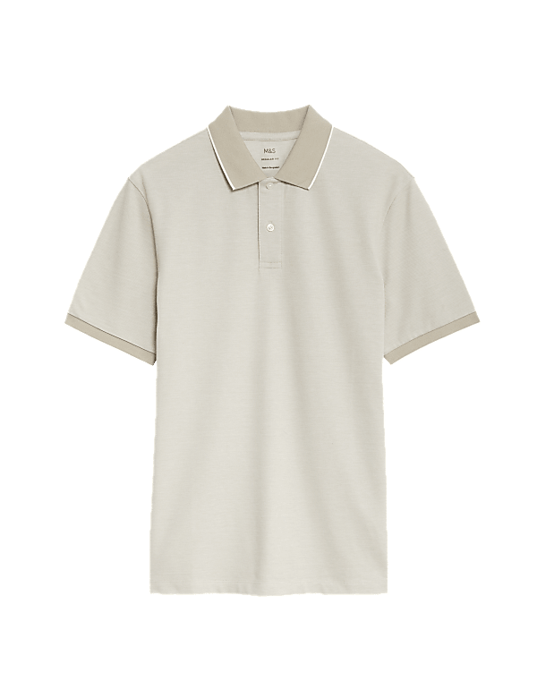Pure Cotton Tipped Pique Shirt