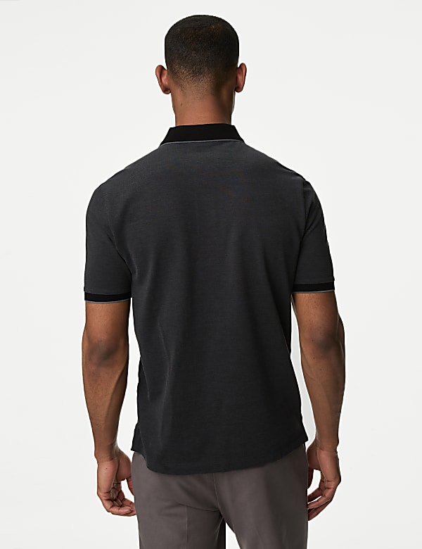Pure Cotton Tipped Pique Shirt