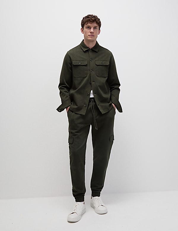 Cotton Rich Textured Overshirt