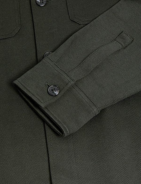 Cotton Rich Textured Overshirt