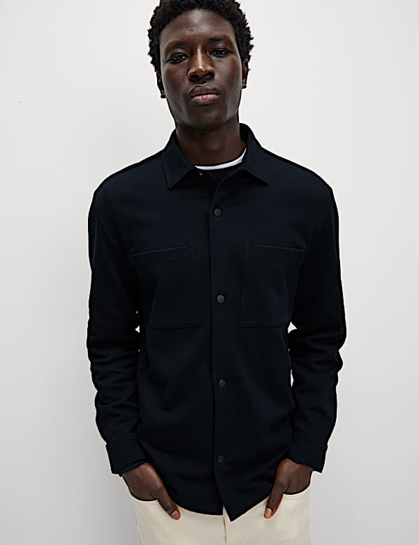 Smart Two Pocket Overshirt with Stretch - DE