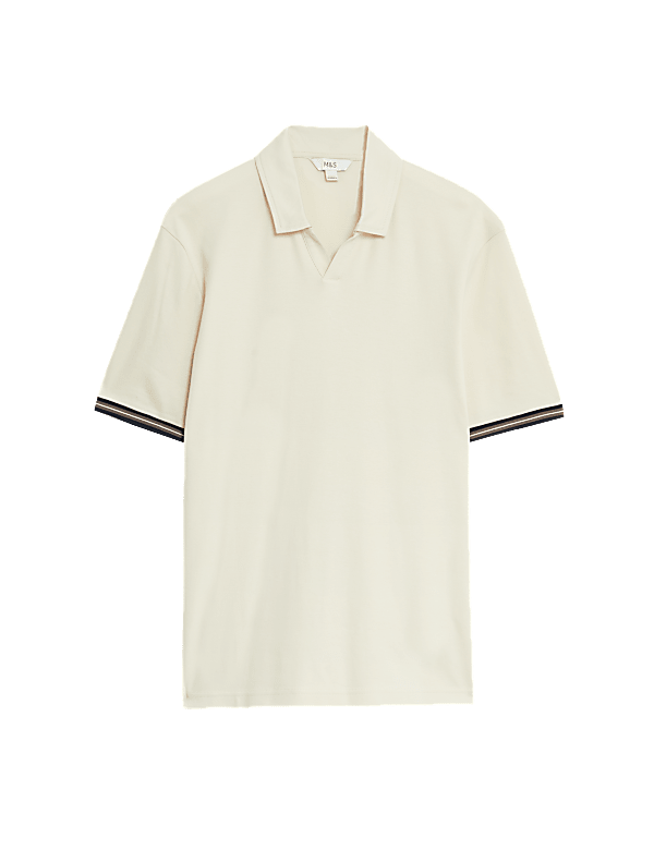 Pure Cotton Tipped Polo Shirt