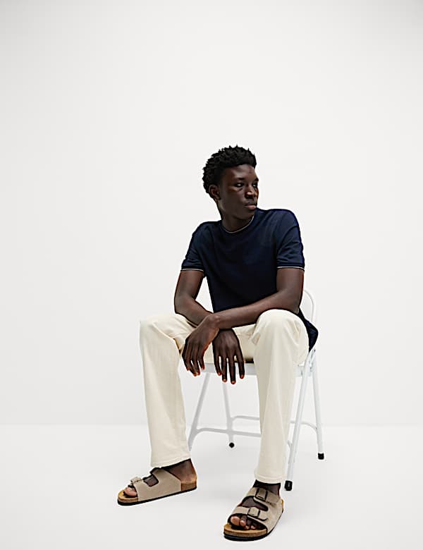 Pure Cotton Textured T-Shirt