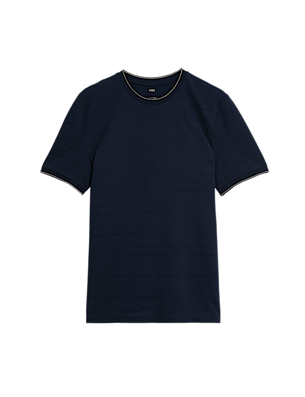 Pure Cotton Textured T-Shirt