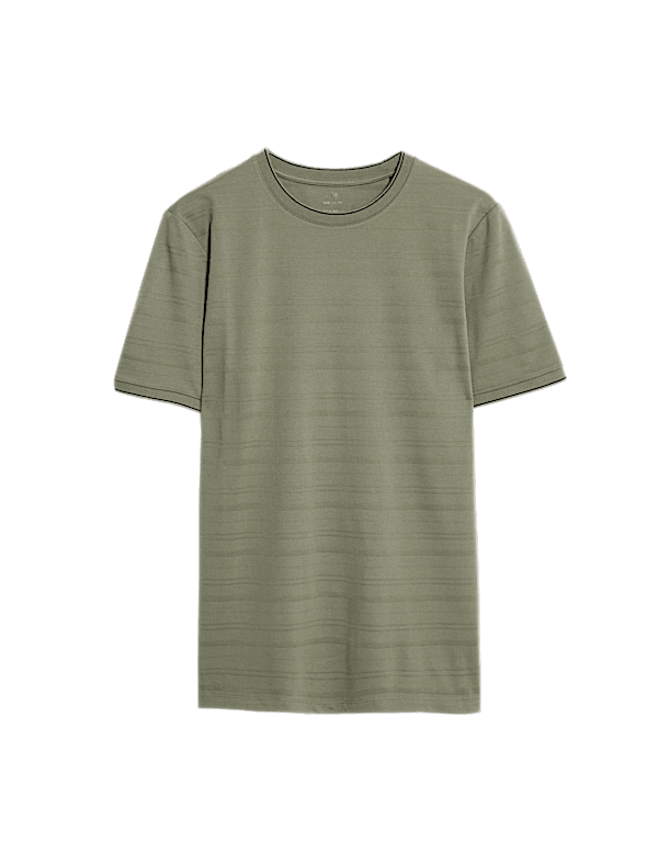 Pure Cotton Textured T-Shirt