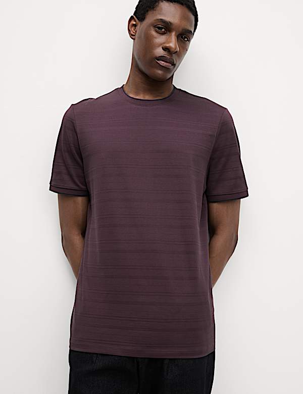 Pure Cotton Textured T-Shirt