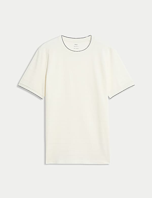 Pure Cotton Textured T-Shirt - FR