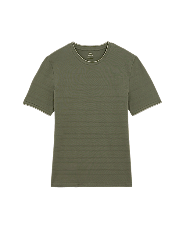 Pure Cotton Textured T-Shirt