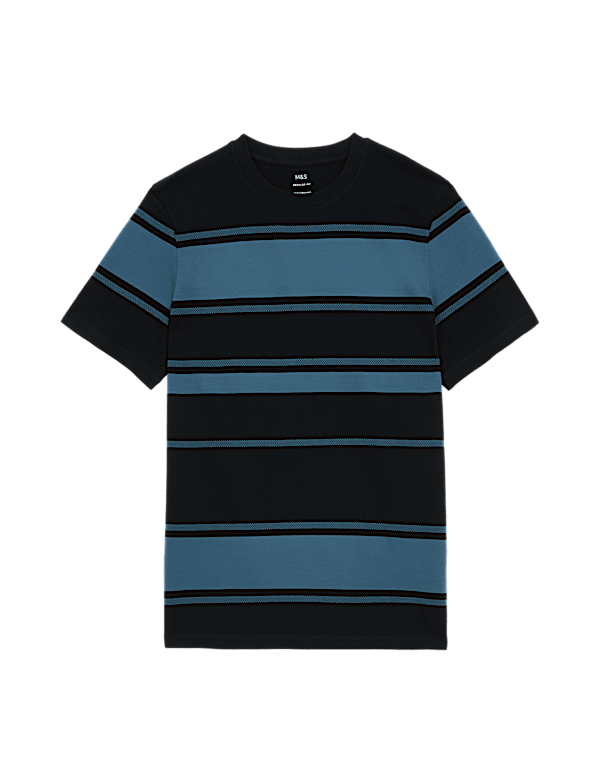 Pure Cotton Striped T-Shirt