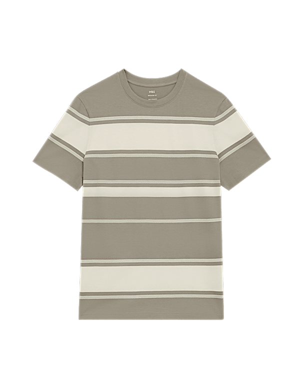Pure Cotton Striped T-Shirt