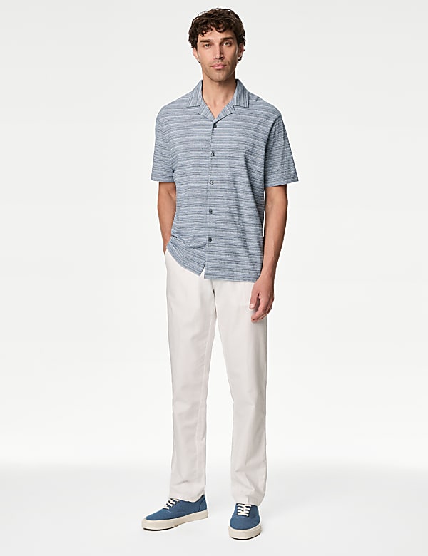 Cotton Rich Button Through Polo Shirt