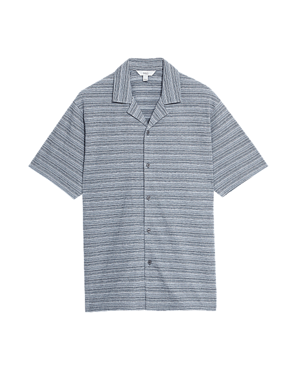 Cotton Rich Button Through Polo Shirt