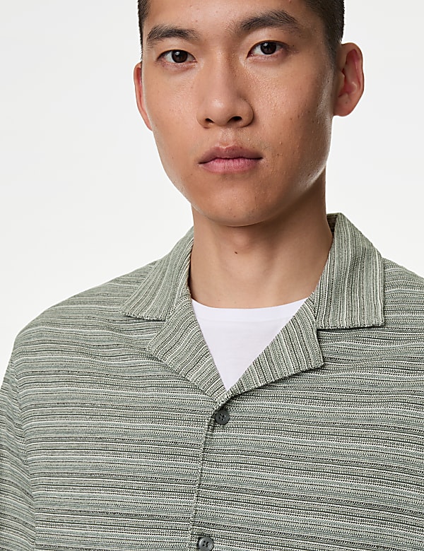 Cotton Rich Button Through Polo Shirt