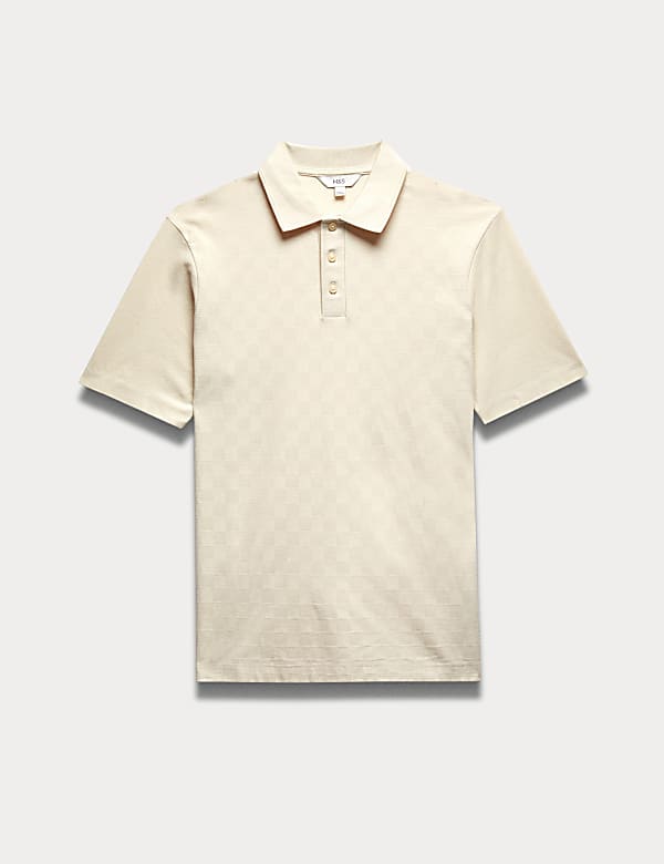 Pure Cotton Pique Polo Shirt ECRU Polo Shirts M S DE