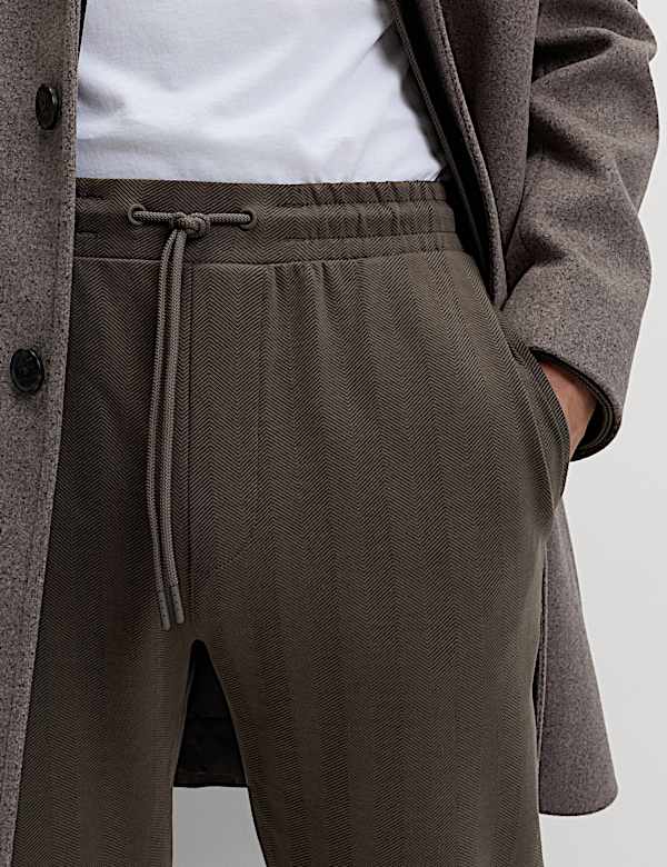 Pantalon de jogging en coton à motif chevrons - FR