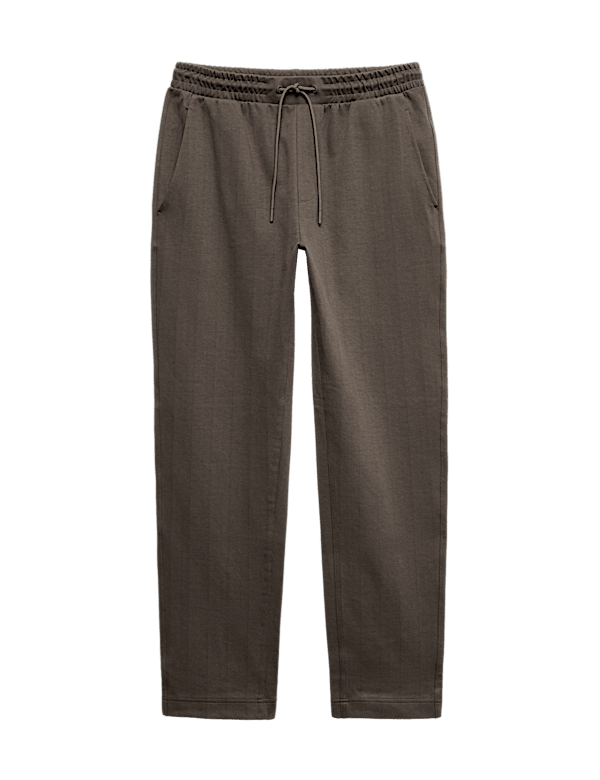 Cotton Rich Herringbone Joggers