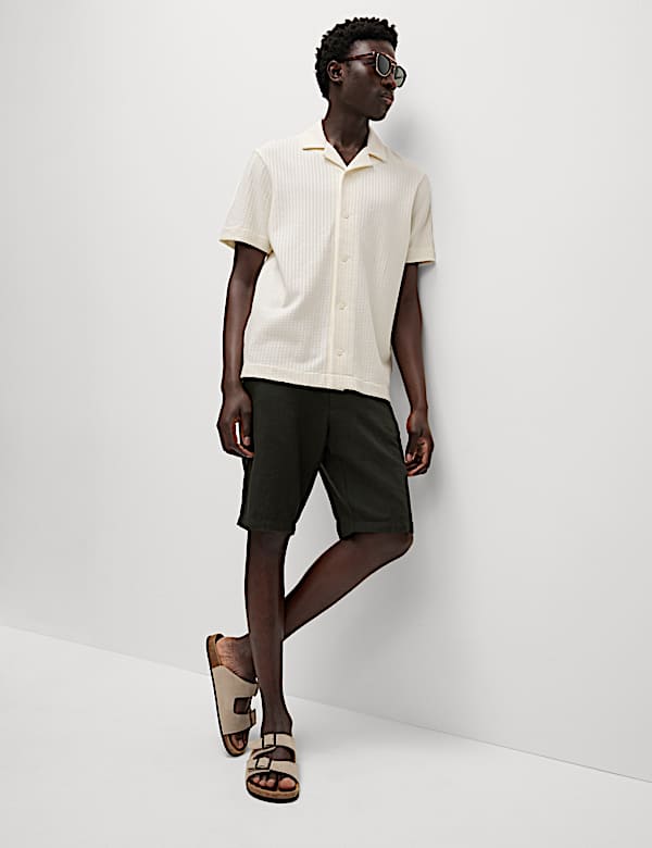 Cotton Rich Seersucker Polo Shirt