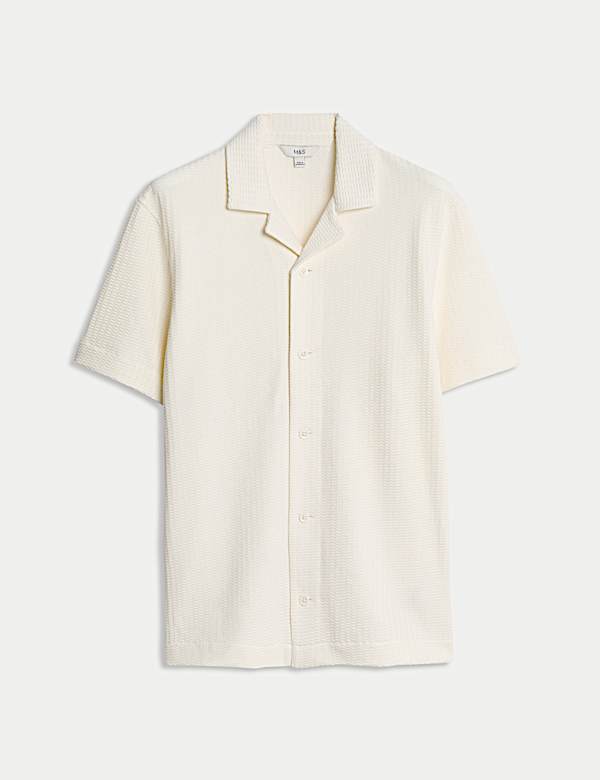 Polo en coton seersucker - FR