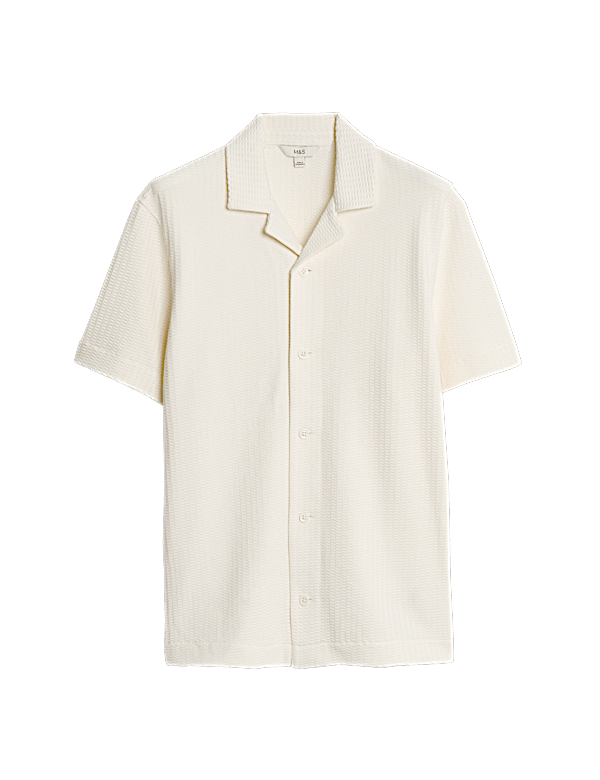 Cotton Rich Seersucker Polo Shirt