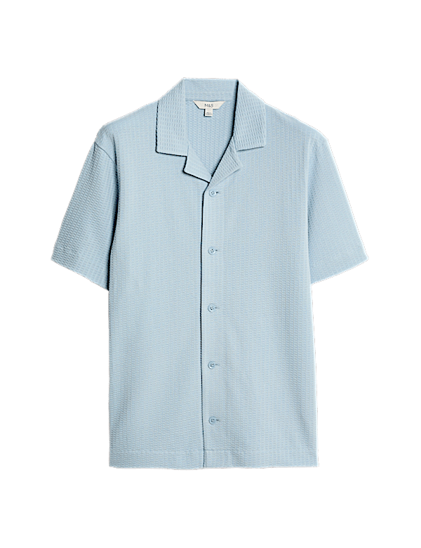 Cotton Rich Seersucker Polo Shirt