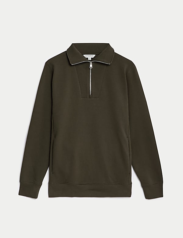 Cotton Rich Half Zip Sweatshirt - SK